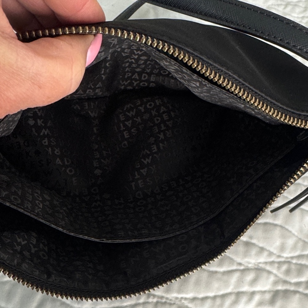 Kate Spade Black Crossbody with Gold Accents - Picture 11 of 12